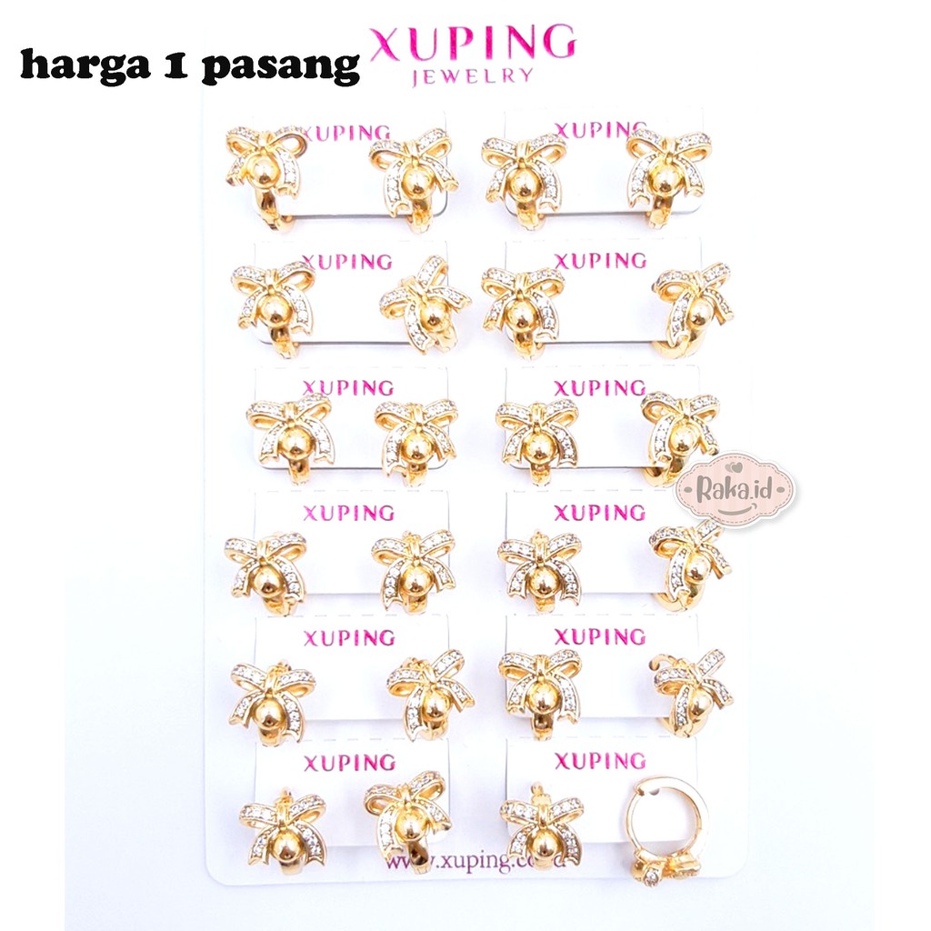 RAKA Acc - Anting Clip / Klip Pita Mas Gold Perhiasan Aksesoris Wanita 551