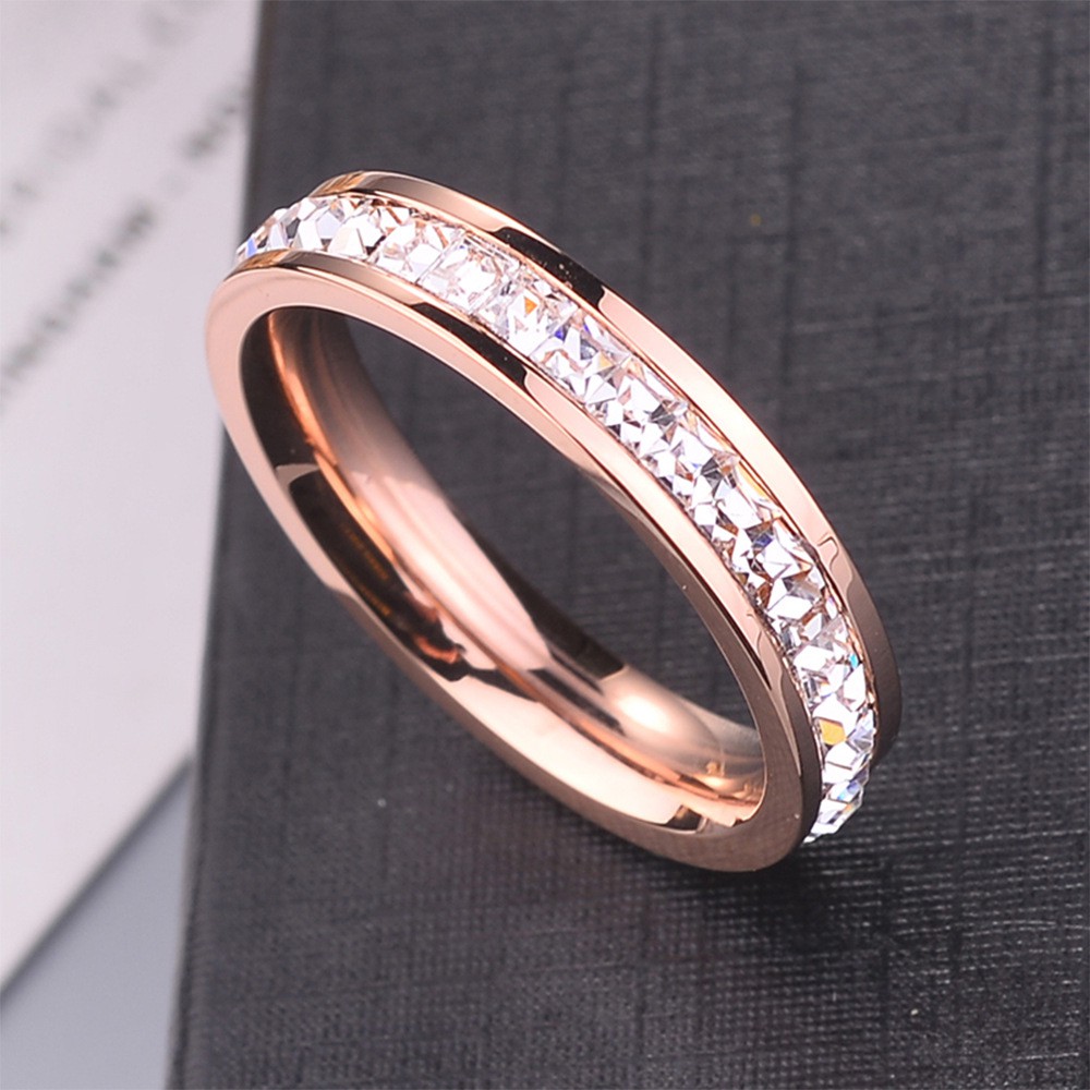 ESGE CINCIN WANITA (CANDACE) / CINCIN COUPLE GAYA KOREA CINCIN ANTI KARAT BAHAN BAJA TITANIUM STEEL PERHIASAN CINCIN MAGNET CINCIN MANIK CINCIN WANITA POLOS KOREA STYLE CINCIN MUDA CINCIN ROSEGOLD CINCIN BERKILAU PERHIASAN WANITA CINCIN ANTI AIR LUNTUR