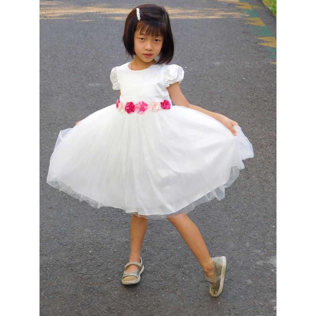 DRESS ANAK ZOE 5115-9 / DRESS WHITE / BAJU ANAK PEREMPUAN