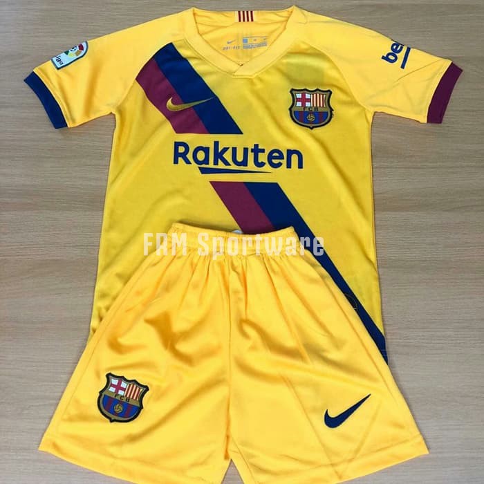 JERSEY BOLA ANAK BARCELONA / BAJU BOLA BARCELONA ANAK AWAY 2019-2020 GRADE ORI