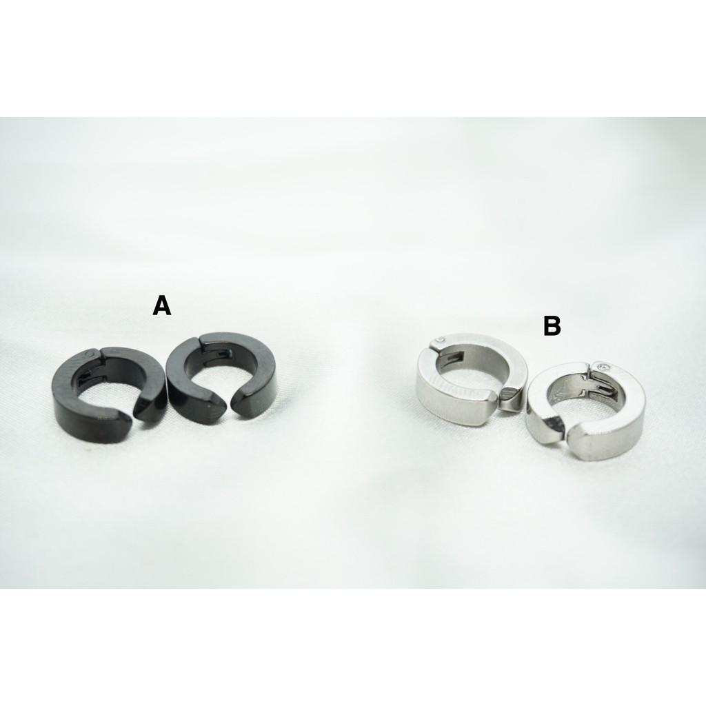 Anting Korea Titanium Pria Wanita Tanpa Tindik Magnet