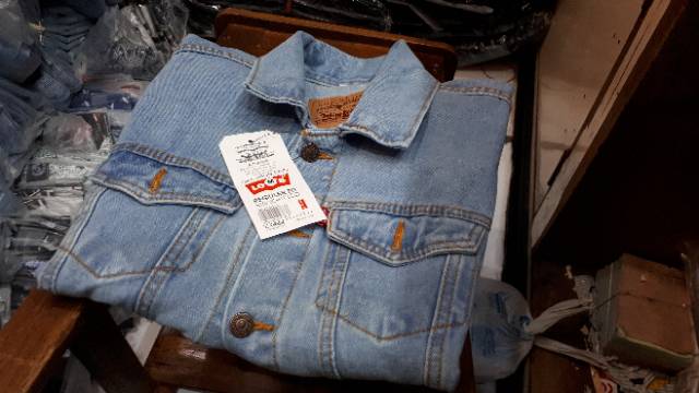 JAKET LEVIS PRIA DENIM BIRU MUDA / JAKET MASA KINI