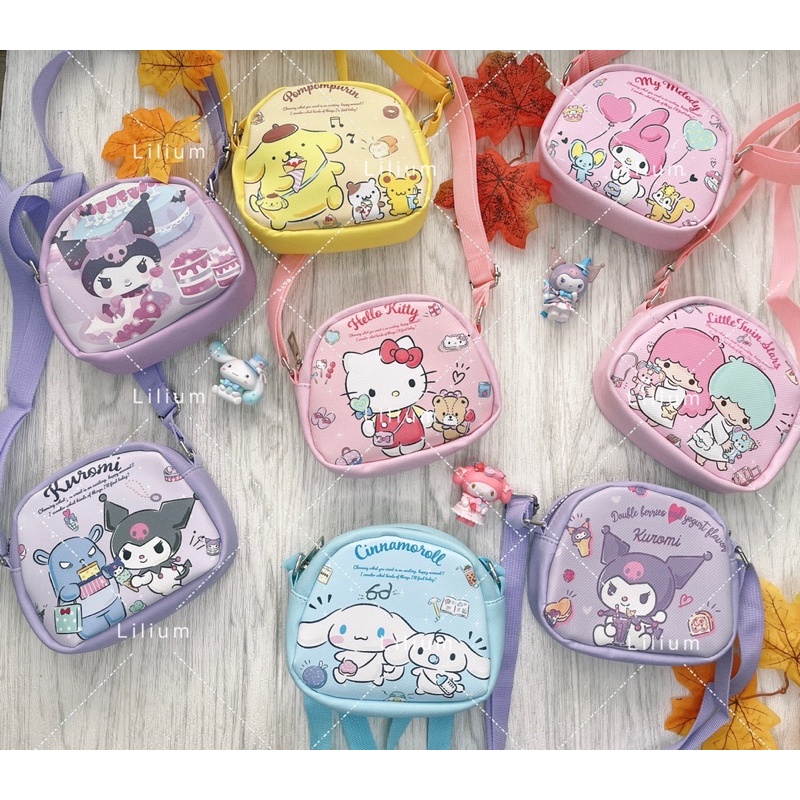 Tas selempang sanrio TU074 kitty melody cinamoroll kuromi anak perempuan paud sd sling bag