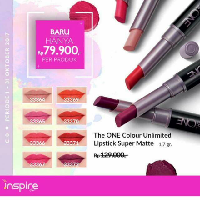 Oriflame the one colour unlimited lipstik super matte