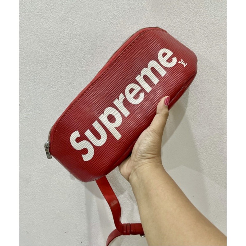 Waistbag Pria Supreme Second/Tas Selempang Supreme Merah