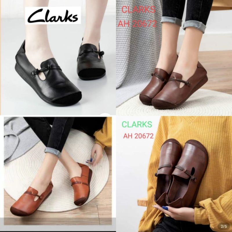 Clarks Sepatu Wanita 20672 / Clarks sepatu wanita / Clarks flat/ Sepatu wanita kulit clarks