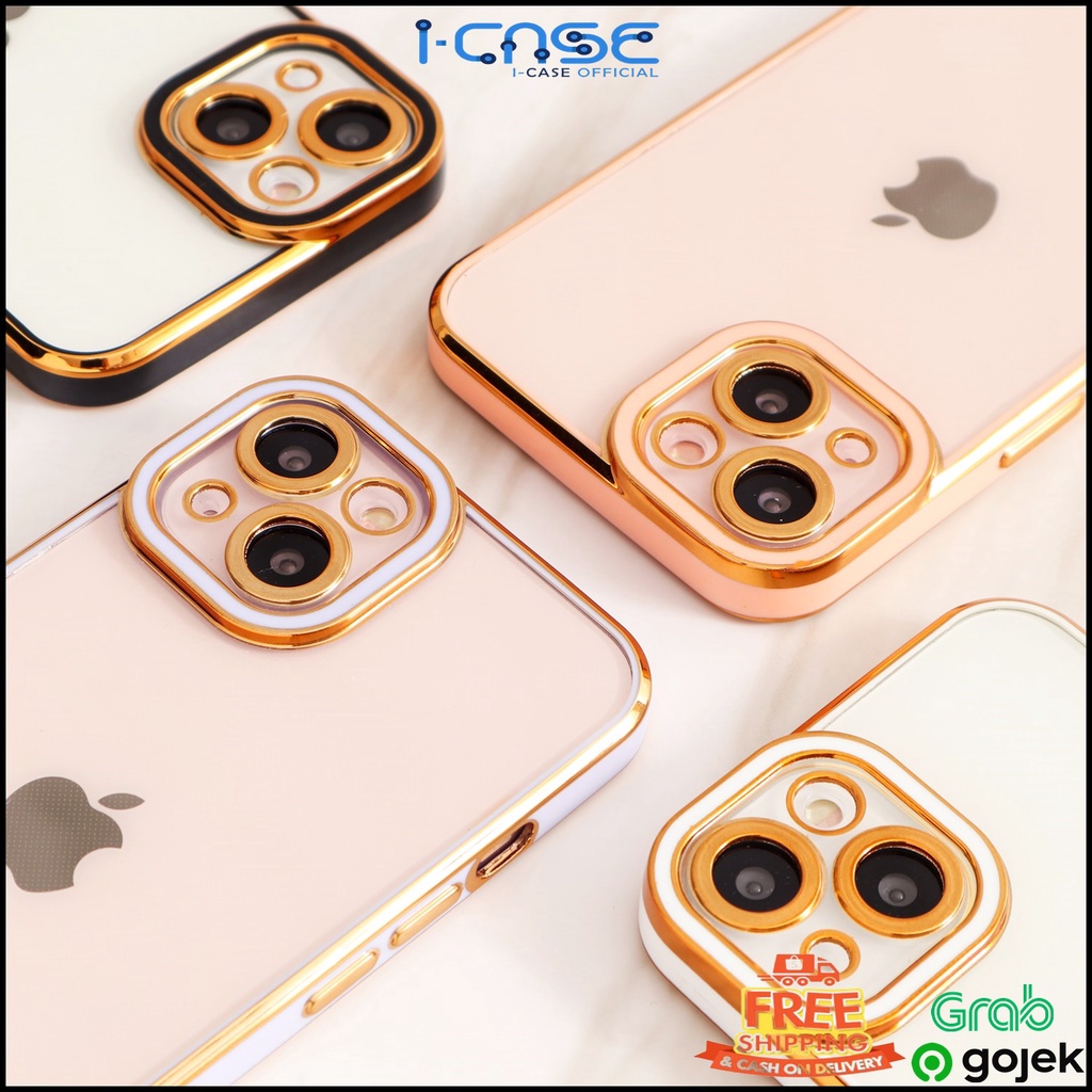 Electroplating Soft Case Full Cover iPhone 11 12 13 MINI PRO MAX Lens Cover