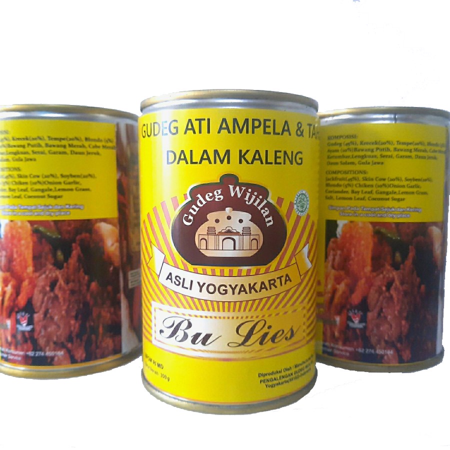 Gudeg Kaleng Ati Ampela Ayam &amp; Tahu Wijilan Bu Lies - 300Gram