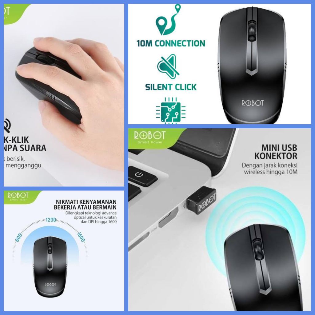 MOUSE BLUETOOTH M200 BY ROBOT
