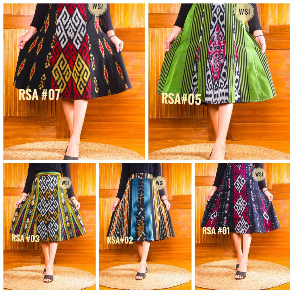 New Rok Payung Full Tenun 7/8 asli Jepara Motif Vertikal/Rok Tenun Rempel/Rok Tenun Lipat Duyung/WSI