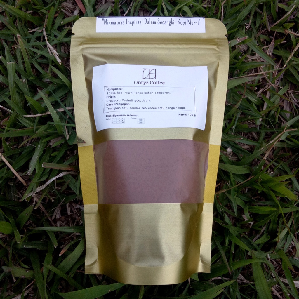 

ONTYZ COFFEE - Kopi bubuk murni asli 100 % tanpa bahan campuran lainnya dari Argopuro Probolinggo aman di lambung [100 gram]