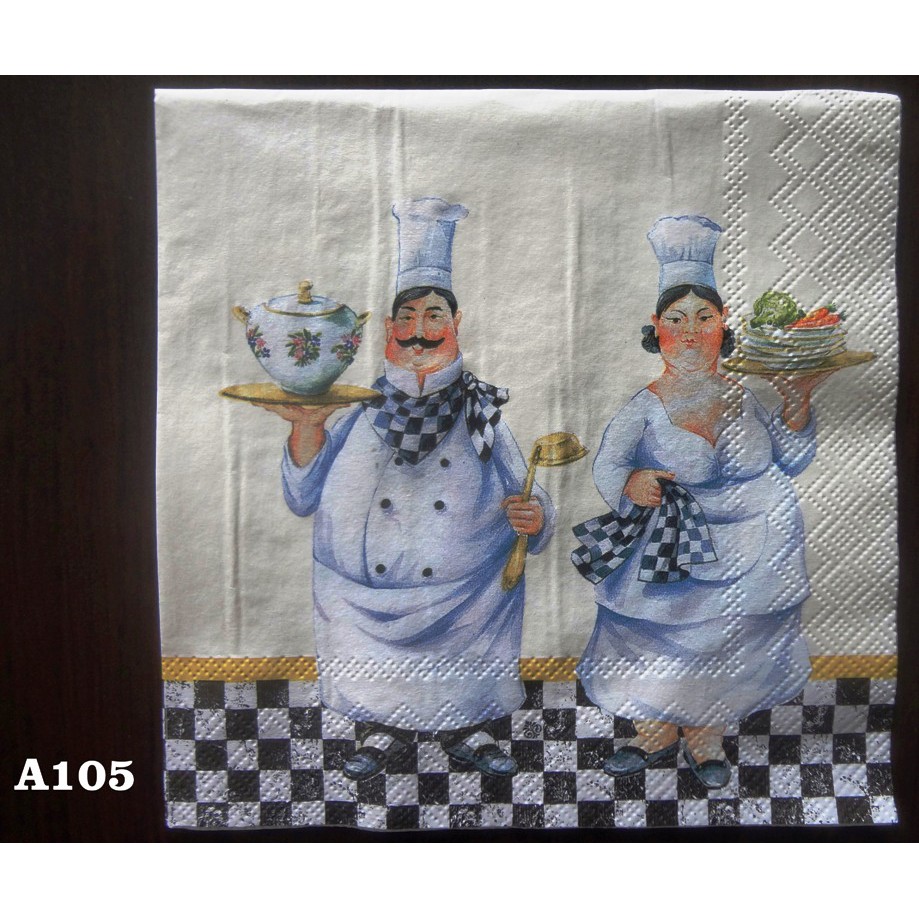 Tissue/Napkins Decoupage Chef