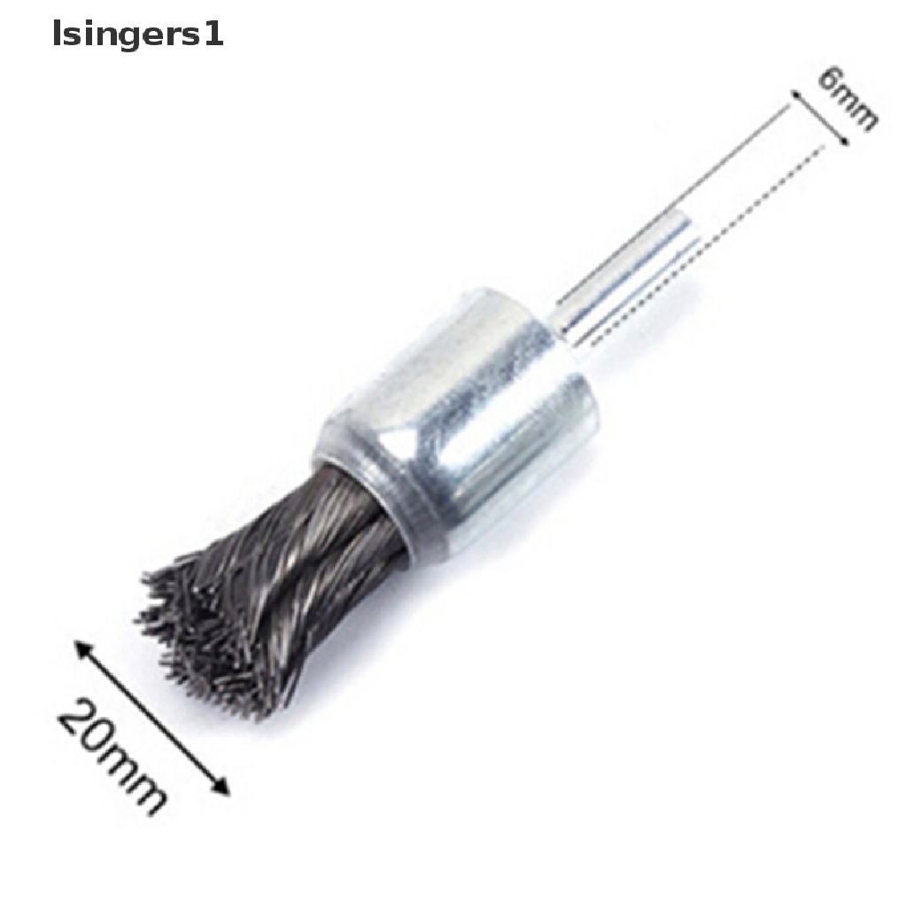 (lsingers1) Sikat Kawat stainless steel 20mm Dengan shank 1 / 4 "Untuk Gerinda