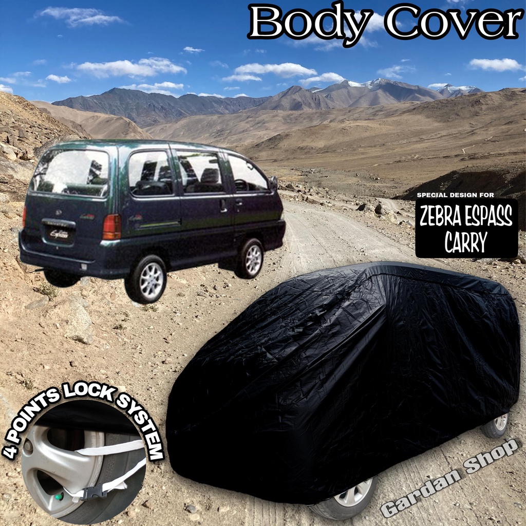 Sarung Mobil ZEBRA ESPASS CARRY Hitam POLOS Body Cover Zebra Espass Carry Full Black