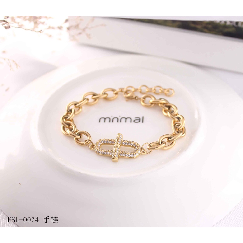 Gelang titanium mata full perhiasan fashion 0074