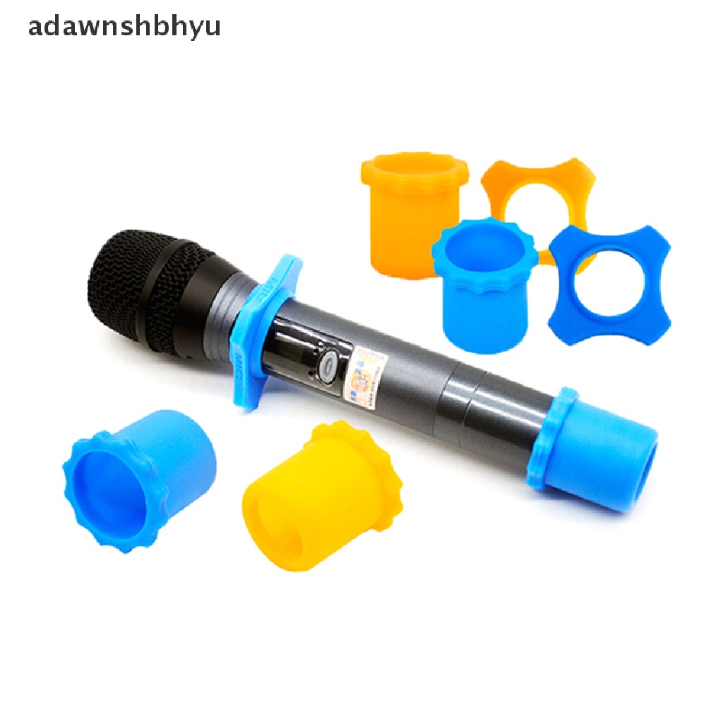 Adawnshbhyu Wireless microphone mic anti-slip ring Penutup Pelindung Karet anti Gulung