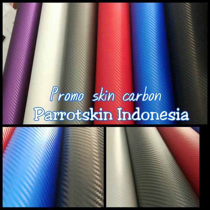 PROMO Garskin HP CARBON hitam merah biru putih ungu abu