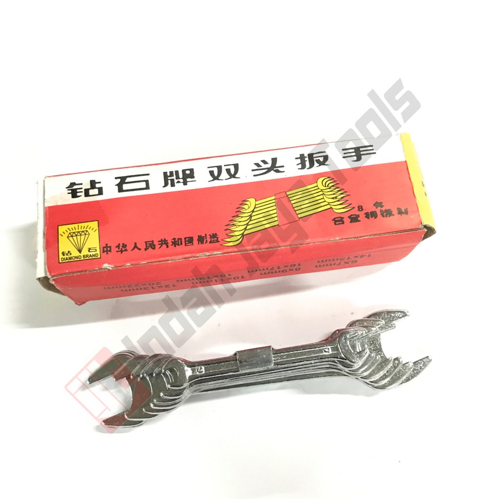 DIAMOND 8 PCS Kunci Pas Set 8 Pcs ( 6-22 ) mm - Open End Wrench