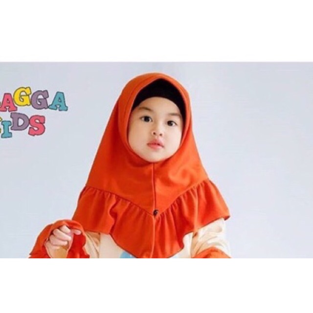 Khimar aisyah raggakids Merah Bata