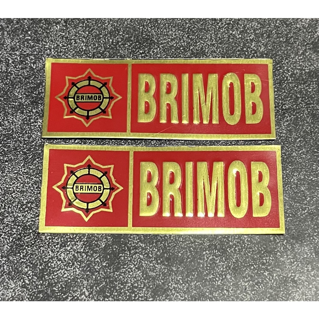 Sticker Plat Brimob (Merah) - Stiker Plat BRIMOB - Stiker BRIMOB Mobil - Stiker Motor BRIMOB