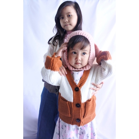 cardigan Anak 2 warna / Cardigan Anak rajut / Rompi Anak anak