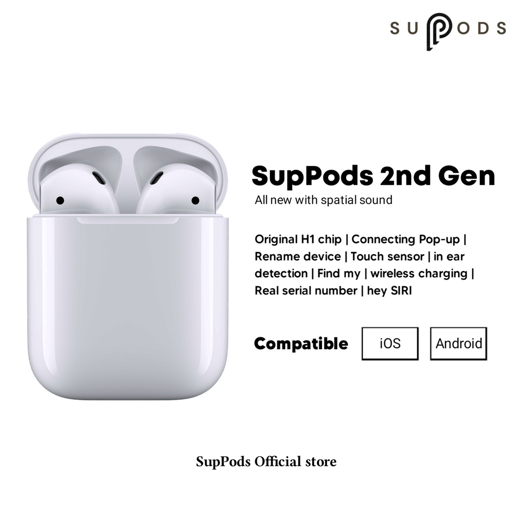 The Pods Gen 2 1:1 GARANSI 1 TAHUN Wireless Charging Case Highest Quality [Serial Number Detected]-1