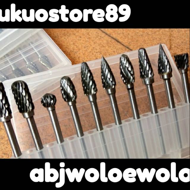 mata bor cun / mata bor tuner / mata bor porting / mata bor kikir besi set 10pcs