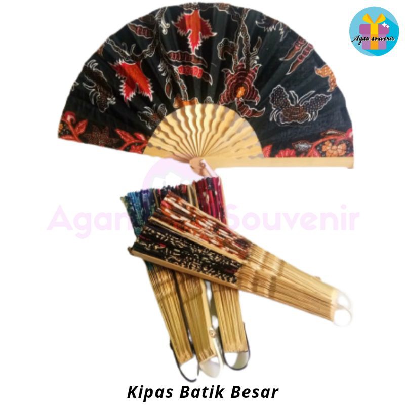 Kipas Batik Besar Souvenir Pernikahan Kipas Batik Tangan