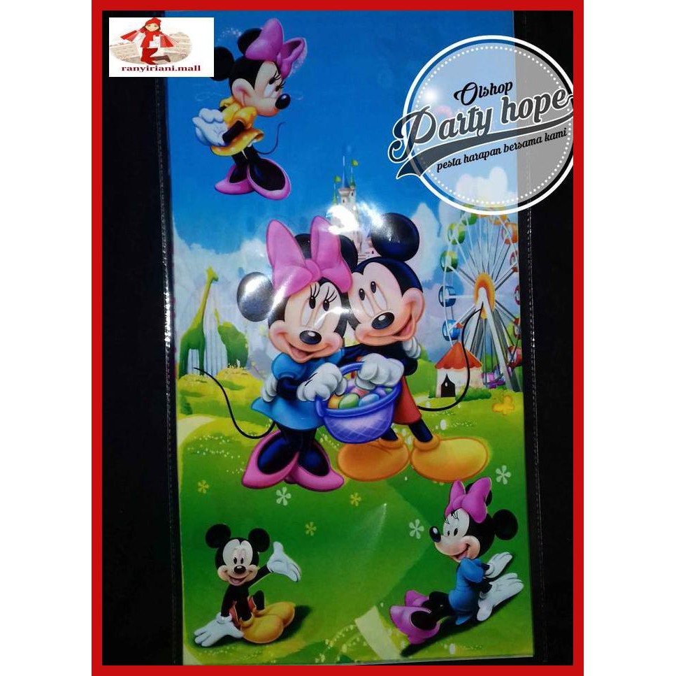 

E343Te6- Plastik Snack Mickey Minnie / Souvenir Ultah/ Plastik Bingkisan Mouse Yuiu9O-