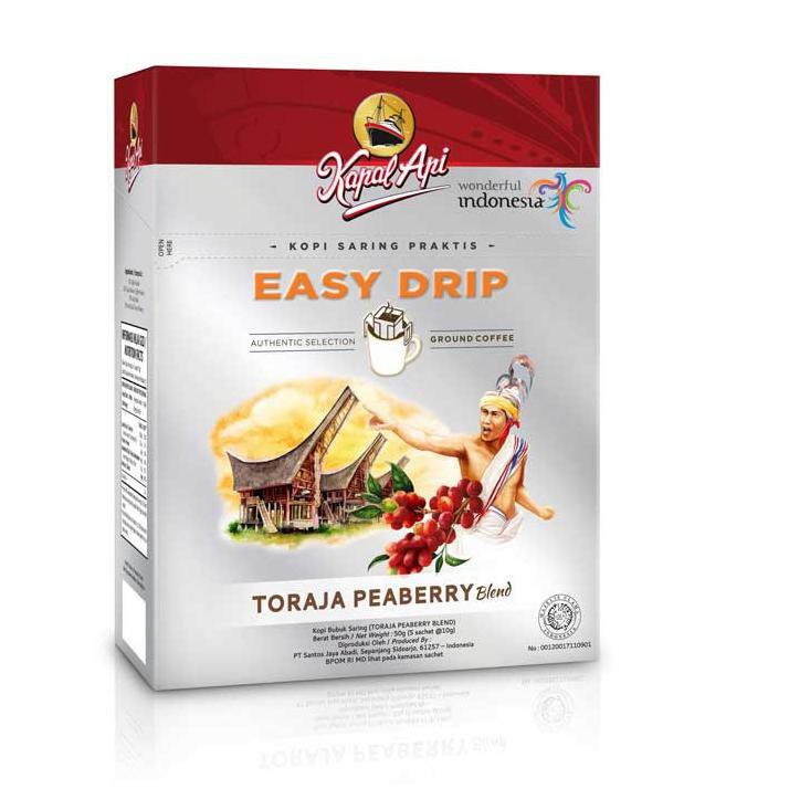 

BESTSELLER Kapal Api Toraja Peaberry Blend Easy Drip Coffee Box (Isi 5 sachet Berat 10 Gram) 8