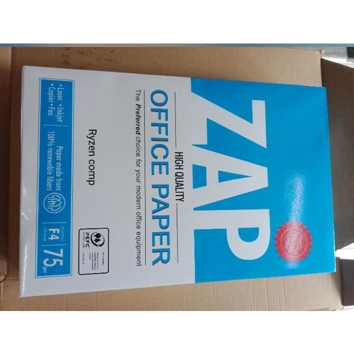 

kertas Khusus GOJEK/GRAB - Kertas HVS F4 75 Gram Gsm ZAP
