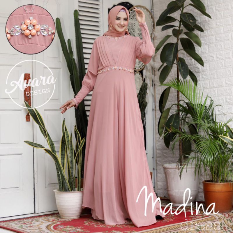 Madina Dress - Gamis Seruty - Gamis Pesta - Gamis Tanahabang Collection