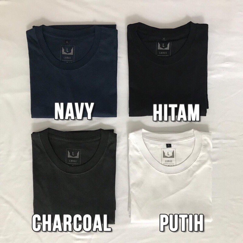 KAOS BASIC UNISEX / TSHIRT BASIC / KAOS POLOS PRIA DAN WANITA / KAOS POLOS PREMIUM