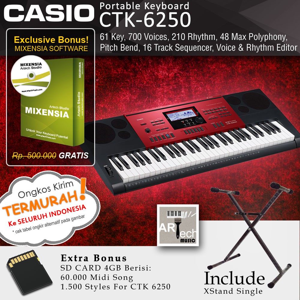 casio ctk 6250 midi