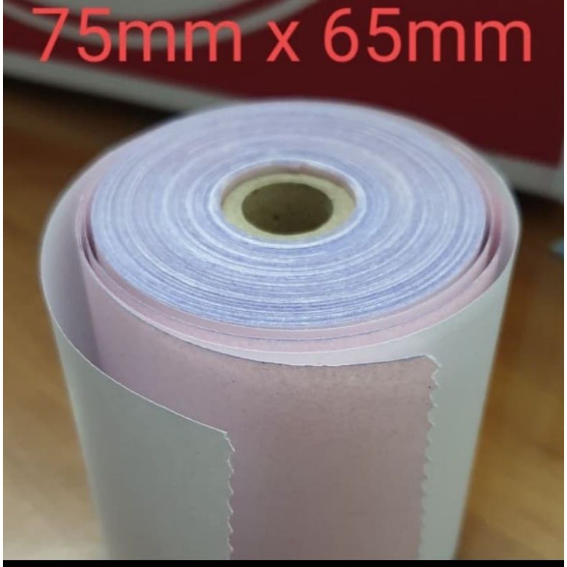 

Kertas struk 2 ply/ telestrook / telestruk / kertas kasir 75×65 (2ply)
