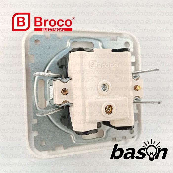 BROCO Galleo White / Putih G183 | Antenna Socket Outlet - Colokan TV