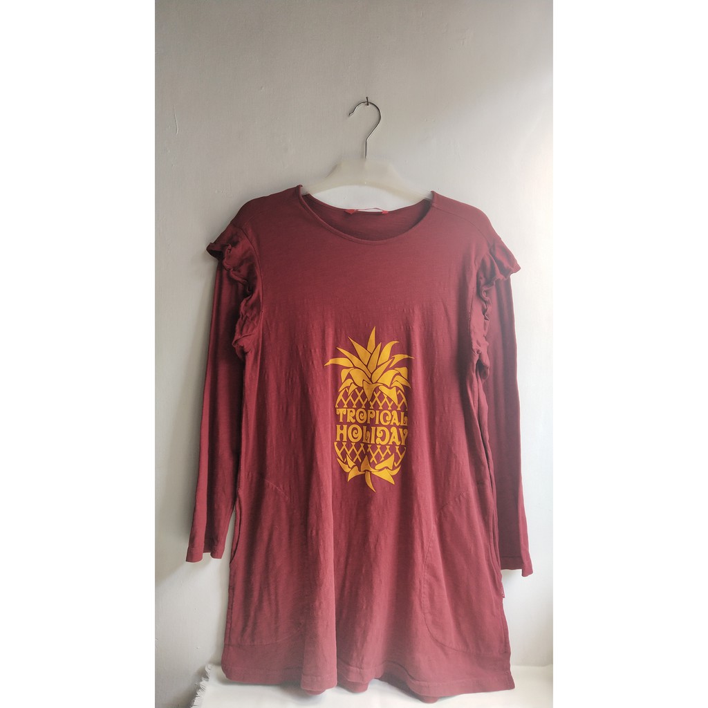 Tunik Kaos Wanita Ruffle Brand Dauky Hijab