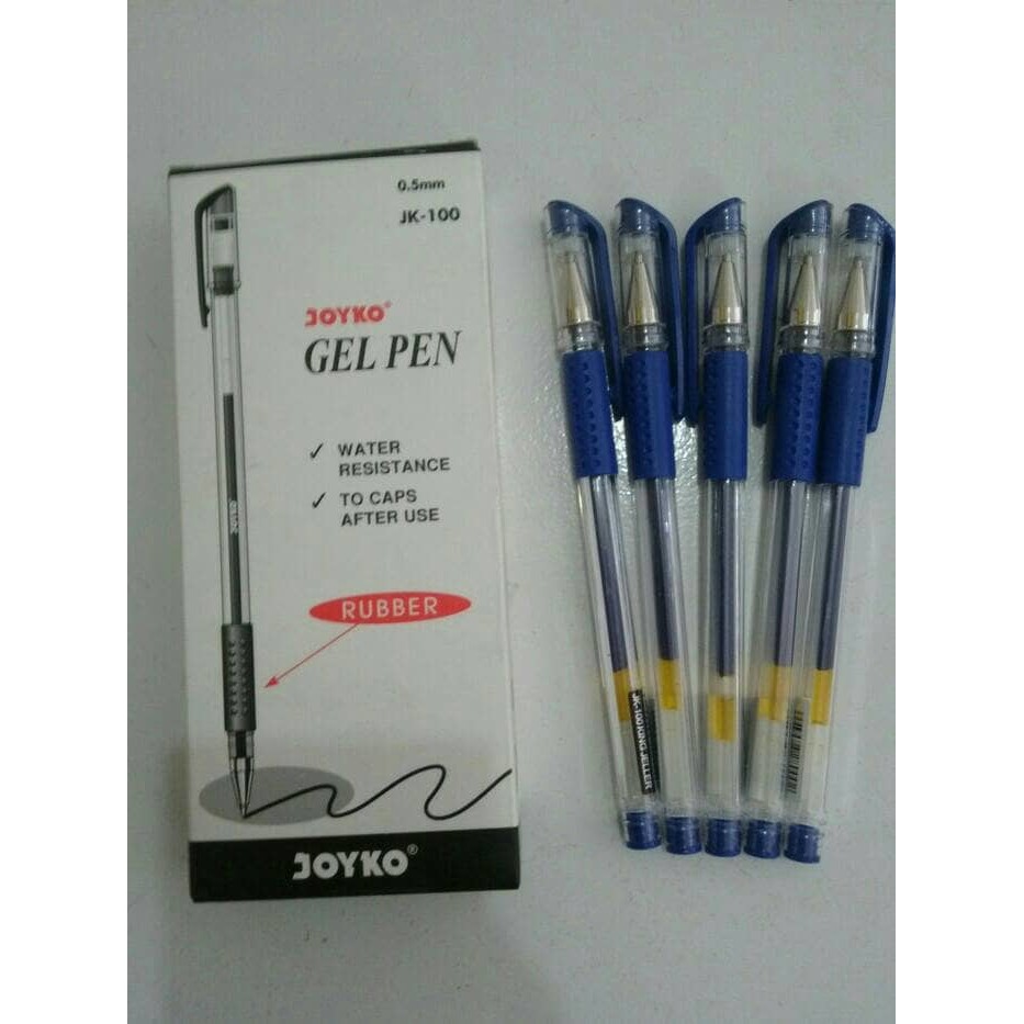 

pulpen gell joyko jk 100 hitam dan biru