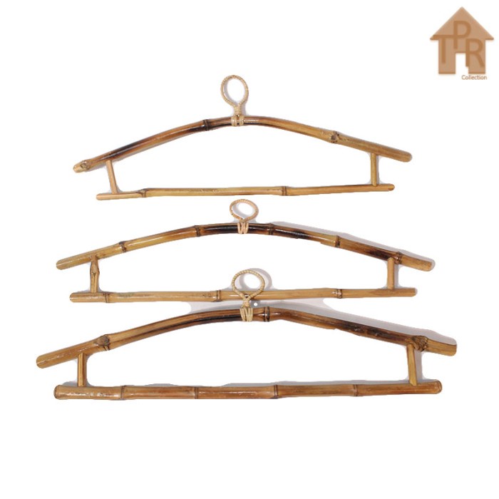 Bambu - Gantungan Hanger Baju Cendani Natural - Antik