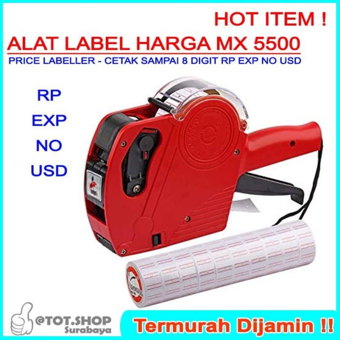 

Kualitas Terbaik] Mx5500 Alat Label Harga Price Labeller 8 Digit