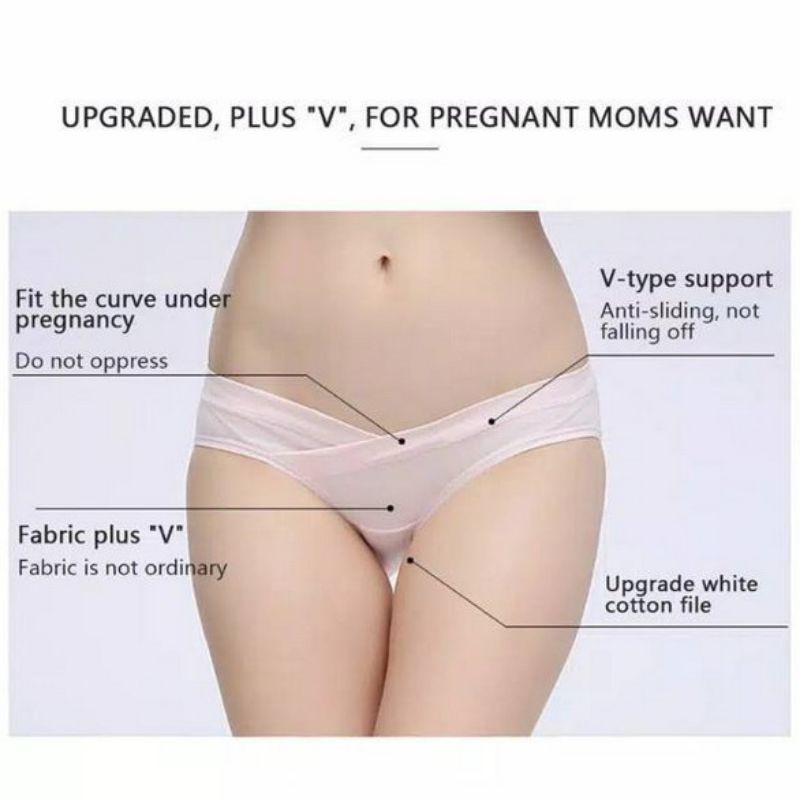 Celana Dalam Hamil / CD Undies Hamil Low Waist Maternity Panty / Cd Wanita Ibu Bumil - MM PROJECT-7