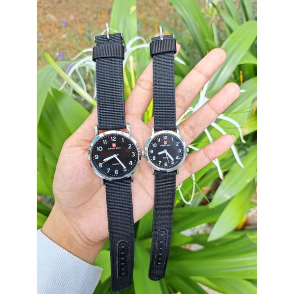 JAM TANGAN KANVAS ARMY SKY JAM TANGAN KAIN PRIA WANITA COUPEL