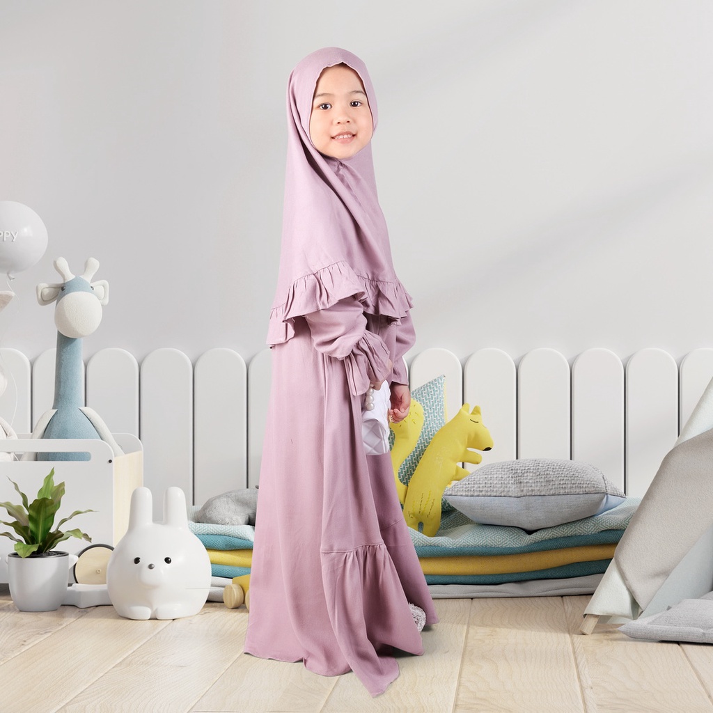 Set Gamis Msulim Anak Usia 1 Sampai 2 Tahun Bahan Adem Terbaru Thistle Jasmin