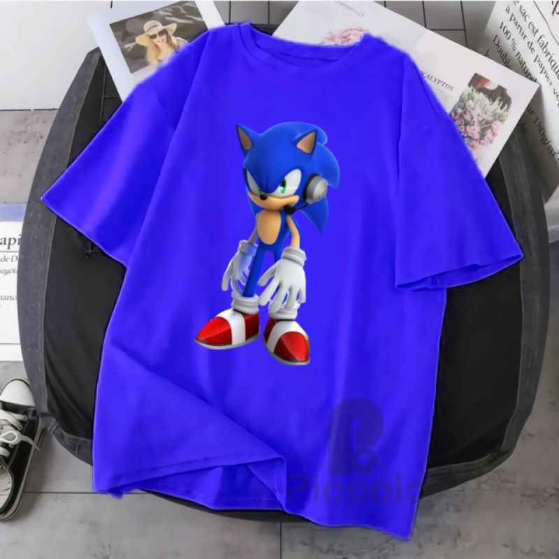 kaos anak Sonic terbaru 6 varian gambar (free nama)