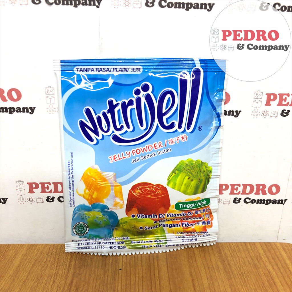 

Nutrijell jelly powder pudding serbuk bubuk PLAIN TANPA RASA 15 gram