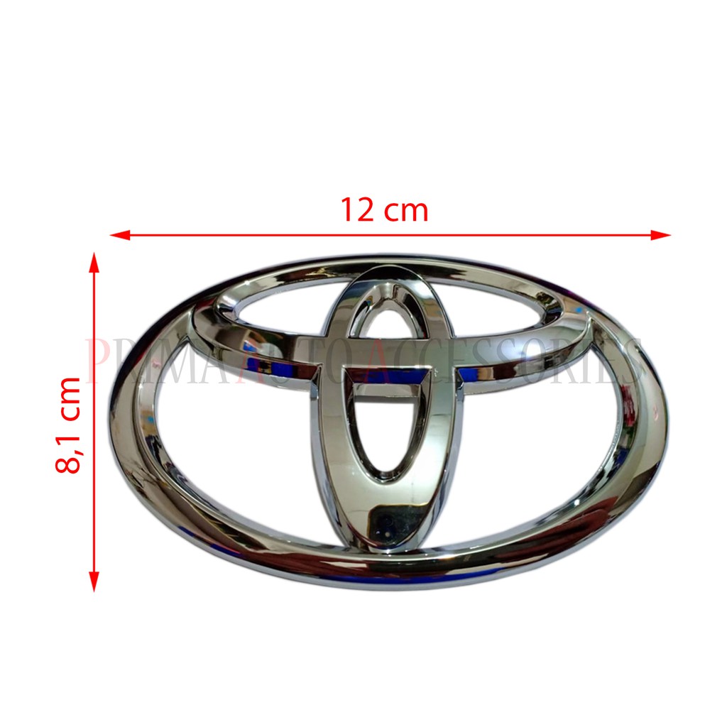 Emblem Logo Mobil TOYOTA CHROME 12 cm