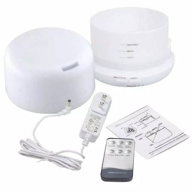 Air Humidifier Difuser 7 Color + Remote Control - Aromaterapi