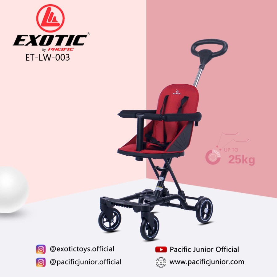 Exotic Magic Stroller LW 002/003/007/101/119/201/629-1 Kereta Dorong Bayi SNI-LW003 RED