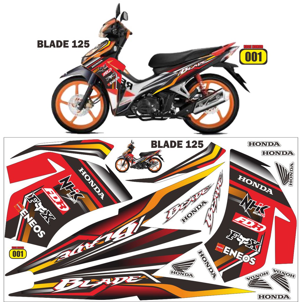 Striping variasi HONDA BLADE 125 GRAFIS