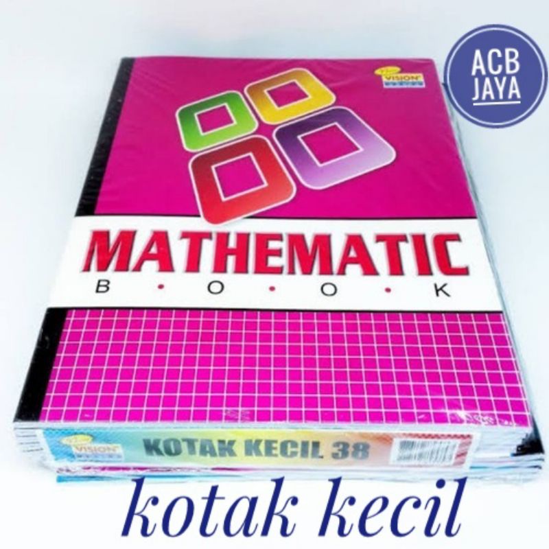 

Buku Tulis kotak kecil 38 - buku tulis matematika sidu / vision